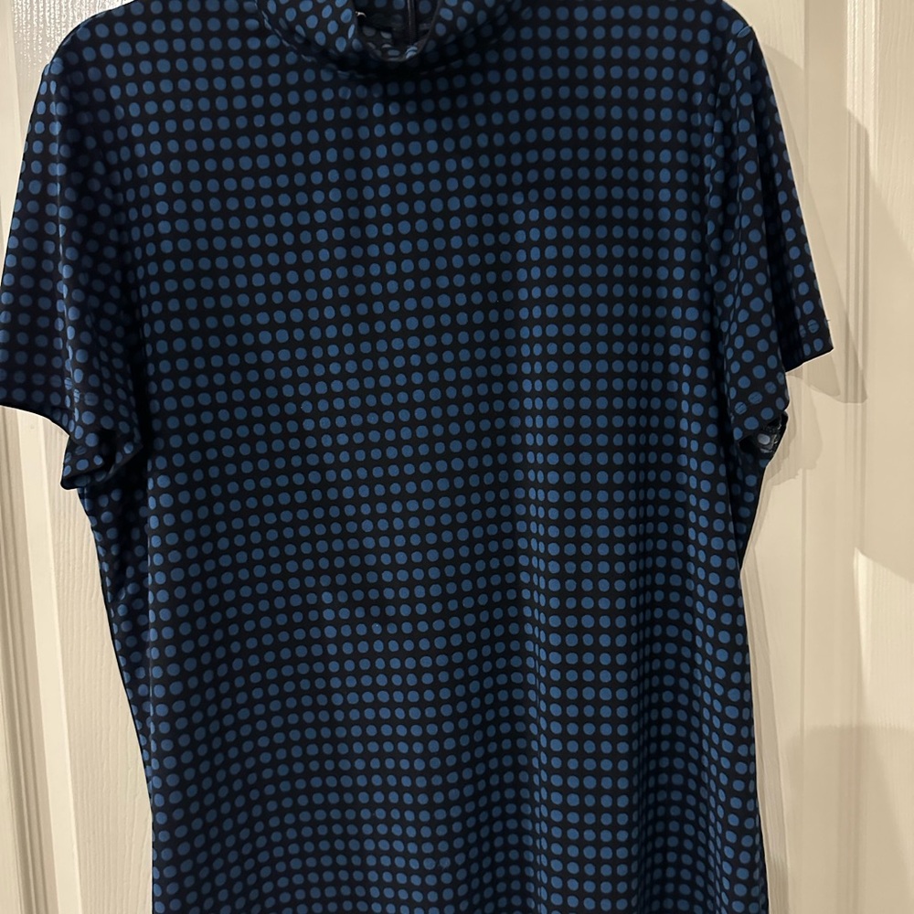 Anne Kline Black with Blue Polka Dot Blouse